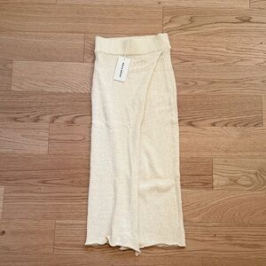Cream Knit Maxi Skirt